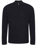 Wakhan ¼ regen zip knit sweater — Black