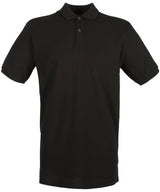 Micro-fine piqué polo shirt — Black*