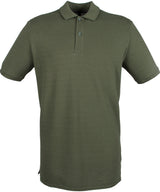 Micro-fine piqué polo shirt — Olive