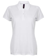 Women's micro-fine piqué polo shirt — White
