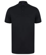 Stretch polo shirt with wicking finish (slim fit) — Navy*