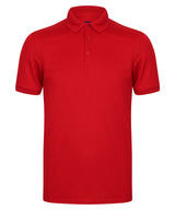 Stretch polo shirt with wicking finish (slim fit) — Red