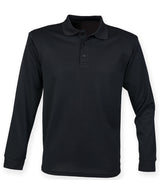 Long sleeve Coolplus® polo shirt — Black*