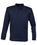 Long sleeve Coolplus® polo shirt — Navy*