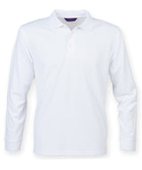 Long sleeve Coolplus® polo shirt — White*
