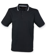 Double tipped Coolplus® polo shirt — Black/White