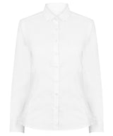 Women's modern long sleeve Oxford shirt — White