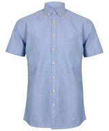 Modern short sleeve Oxford shirt — Blue