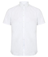 Modern short sleeve Oxford shirt — White