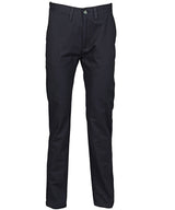 65/35 flat fronted chino trousers — Navy