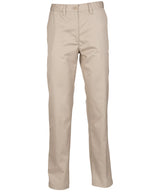 Women's 65/35 flat fronted chino trousers — Stone