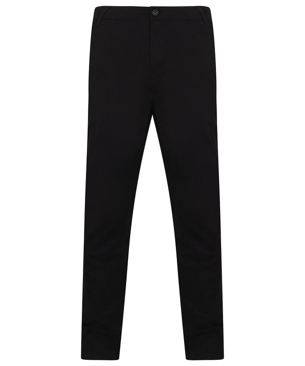 Stretch chinos with flex waistband