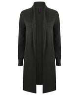 Women's longline open cardigan — Grey Marl