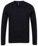 12 gauge v-neck jumper — Black
