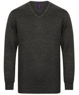 12 gauge v-neck jumper — Grey Marl