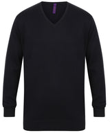 12 gauge v-neck jumper — Navy