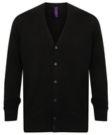 V-button cardigan — Black