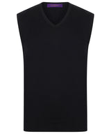 Sleeveless v-neck jumper — Black