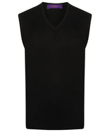 Sleeveless v-neck jumper — Navy