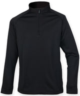 ¼ zip top with wicking finish — Black