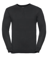 V-neck knitted sweater — Black