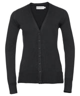 Women's v-neck knitted cardigan — Black