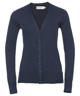Women's v-neck knitted cardigan — French Navy