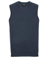 V-neck sleeveless knitted sweater — French Navy