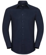 Long sleeve easycare tailored Oxford shirt — Bright Navy