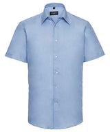 Short sleeve easycare tailored Oxford shirt — Oxford Blue