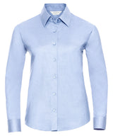 Women's long sleeve easycare Oxford shirt — Oxford Blue