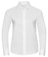 Women's long sleeve easycare Oxford shirt — White