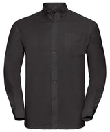 Long sleeve easycare Oxford shirt — Black