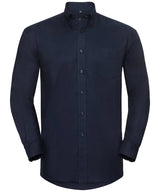 Long sleeve easycare Oxford shirt — Bright Navy