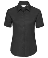 Women's short sleeve Oxford shirt — Black