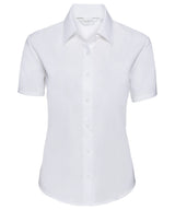 Women's short sleeve Oxford shirt — White