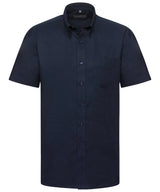 Short sleeve easycare Oxford shirt — Bright Navy