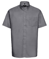 Short sleeve easycare Oxford shirt — Silver