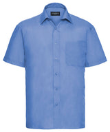 Short sleeve polycotton easycare poplin shirt — Corporate Blue