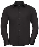 Long sleeve easycare fitted shirt — Black