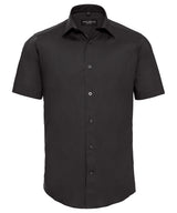Short sleeve easycare fitted shirt — Black