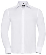 Long sleeve tailored ultimate non-iron shirt — White