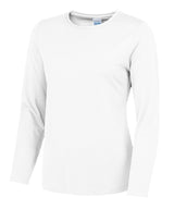 Women's long sleeve cool T — Arctic White