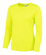 Women's long sleeve cool T — Electric Yellow