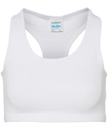 Women's cool sports crop top — Arctic White