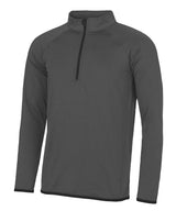 Cool ½ zip sweatshirt — Charcoal/Jet Black