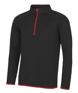 Cool ½ zip sweatshirt — Jet Black/Fire Red