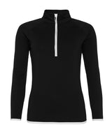 Women's cool ½ zip sweatshirt — Jet Black/Arctic White