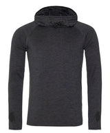 Cool cowl neck top — Black Slate Melange