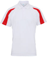 Contrast cool polo — Arctic White/Fire Red